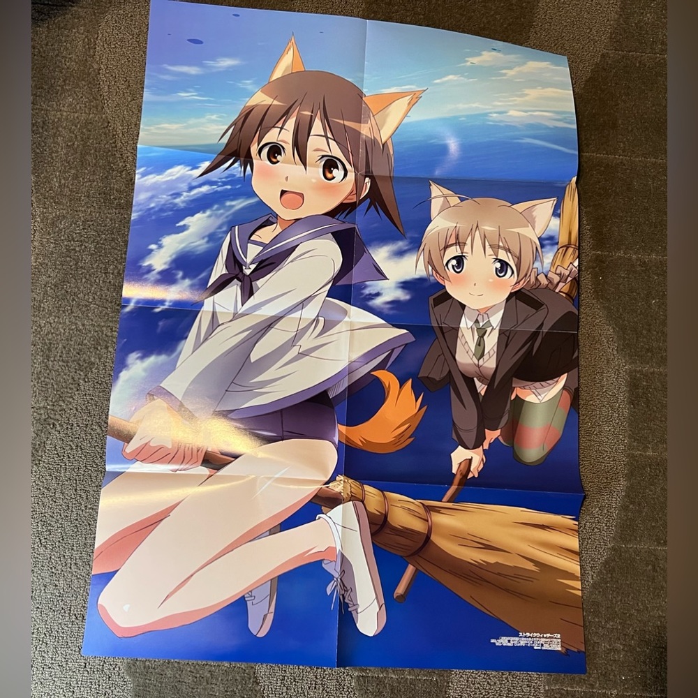 Strike Witches & Angel Beats Double Sided Anime Large Poster Japan Official Cute